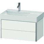 Duravit Waschtischunterbau XSQUARE 397x784x460mm 2 Schubk weiß seidenmatt