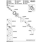 Keuco Umstellventil IXMO UP f 2 Verbr Rosette eckig sw ma