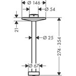 Deckenanschluss AXOR ONE DN 15 300 f Kopfbr 280 2jet pol. go opt