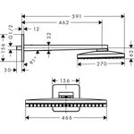 Kopfbr AXOR SHOWERSOLUTIONS 460/300 1jet stainless steel optic