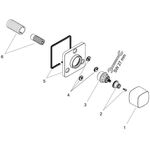 Ab-/Umstellventil AXOR URQUIOLA DN 20 T/Q UP stainless steel optic