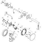 Elektro-WT-Mischer AXOR UNO 220 UP, Wandmontage stainless steel optic