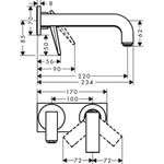 Fertigmontageset AXOR CITTERIO f Unterputz-Einhebel-Waschtischmischer H