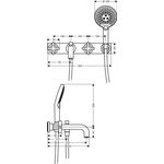 3-Loch Wannenarmatur AXOR CITTERIO DN 15 UP m Pl m Kreuzgr. pol. bl chrome