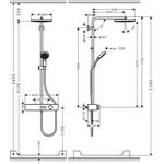 HG Showerpipe 260 1jet PULSIFY mit Brausethermostat mattschwarz