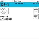 Unterlegscheibe DIN 125-1 A 37x66x5 A 4 140 HV 10 Stück - VPE: 10