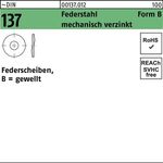 Federscheibe DIN 137 B 27 Federstahl mech.verz. 100 Stück - VPE: 100