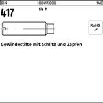 Gewindestift DIN 417/ISO 7435 Schlitz/Zapfen M12x 40 14 H 50 Stück - VPE: 50