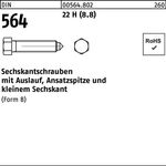 Sechskantschraube DIN 564 Ansatzspitze/Auslauf BM 12x 35 22 H (8.8) 25 Stück - VPE: 25