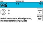 Sechskantmutter DIN 936 M36x 1,5 A 2 1 Stück