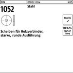 Unterlegscheibe DIN 1052 rund 25x 92x 8 Stahl 25 Stück - VPE: 25