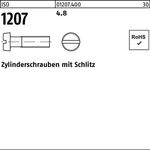 Zylinderschraube ISO 1207 Schlitz M6x 40 4.8 500 Stück - VPE: 500