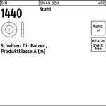 Scheibe DIN 1440 f.Bolzen 13x 25x 3 Stahl 500 Stück - VPE: 500