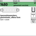 Spannschlossmutter DIN 1480 offen SP M24/255 Stahl ÜZ galv.verz. 1St.