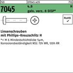 Flachkopfschraube ISO 7045 PH M5x20-H 4.8 galv.verz. 8 DiSP 1000St. - VPE: 1000