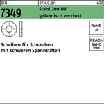 Scheibe DIN 7349 10,5x25x 4 Stahl 200HV galv.verz. 500 Stück - VPE: 500