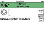 Sicherungsmutter DIN 7967 M27 Federstahl feuerverz. 100 Stück - VPE: 100