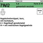 Kegelschmiernippel DIN 71412 FormA-M AM 10x1 SW11 5.8 galv.verz. 100St. - VPE: 100