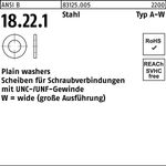 Unterlegscheibe ANSI B18.22.1 Typ W 3/8x 10 Stahl 500 Stück - VPE: 500