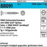 Schraube R 88091 SEKO T-STAR TG 6x140/68-T30 A 2 100 Stück SPAX - VPE: 100