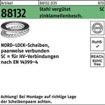 Unterlegscheibe R 88132 geklebt NL 27 SC Sta zinklamellenb. 25St. NORD-LOCK - VPE: 25