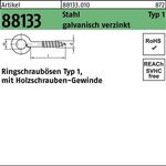 Ringschrauböse R 88133 Typ 1 10x 3(1,8/4) Stahl galv.verz. 100 Stück - VPE: 100