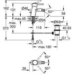 Grohe Einhand-Bidetbatterie CONCETTO 1/2Zoll chr