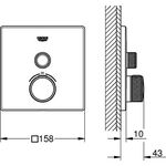 Thermostat GROHTHERM SMARTCONTROL eckig 1 ASV chr