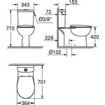 Grohe Stand-Tiefspül-WC-Set BAU KERAMIK spülrandl awe - VPE: 4