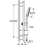 Grohe Bsta RAINSHOWER SMARTACTIVE 150 chr