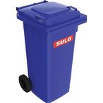 Müllgroßbehälter 120l HDPE blau fahrbar,n.EN 840 SULO