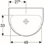 Geberit Waschtisch RENOVA o Hahnloch ohne Überlauf 550x450mm weiß