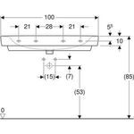 Geberit Waschtisch RENOVA PLAN o HL ohne Überlauf 1000x480mm weiß KT