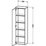 Duravit Hochschrank XSQUARE 1760x500x356mm Türanschlag rechts leinen