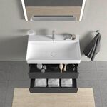 Duravit Waschtischunterbau XSQUARE 397x784x460mm graphit matt