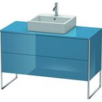 Duravit Waschtischunterbau XSQUARE 778x1200x548mm stone blue hochglanz