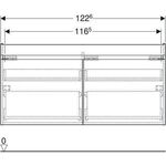 Geberit WT-Unterschrank RENOVA PLAN f D-WT 1300x606x446mm Fol. NB hickory h.