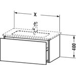 Duravit Waschtischunterbau L-CUBE 820x481x400mm taupe supermatt