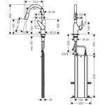 HG Einhebel-Spültischmischer 180 M42 DN 15, mit sBox, Ausziehbrause chrom