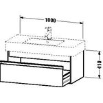 Duravit Waschtischunterbau KETHO 455x1000x410mm weiß hochglanz