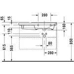 Duravit Möbelwaschtisch P3 Comforts Be re m ÜL HLB 850x500mm 1 HL weiß WG