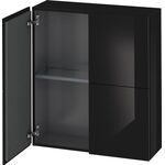 Duravit Halbhochschrank L-CUBE 700x243x800mm schwarz hochglanz