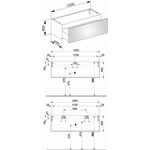 Keuco Waschtischunterbau X-LINE 1200x400x490mm cashmere