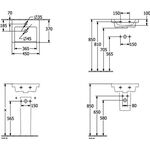 V&B Handwaschbecken SUBWAY 3.0 450x370mm o ÜL mit HL we C+