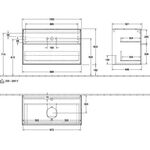 V&B Waschtischunterschrank FINION 1000x603x501mm AP Gl wh ma gls wh lacq.