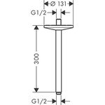 Deckenanschluss AXOR ONE DN 15 300 f Kopfbr 280 1jet bru bl chr