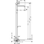 Einhebel-Waschtischmischer AXOR UNO Bügelg bodenst stainless steel optic