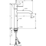 Einhebel-Waschtischmischer AXOR UNO 190 Bügelgriff stainless steel optic