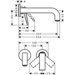 Fertigmontageset AXOR CITTERIO f Unterputz-Einhebel-Waschtischmischer H