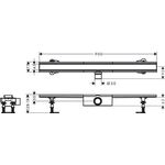 HG Duschrinne RainDrain Compact Komplettset 900mm